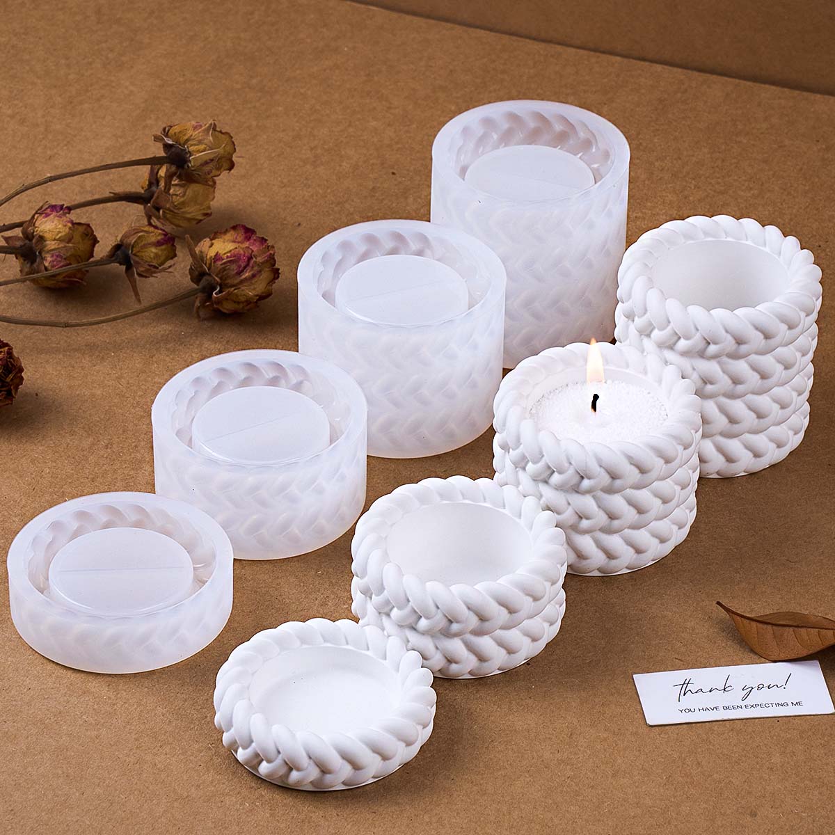 Candle Making Jars - 1/2/3/4 этажа, пеньковая веревка, банка для