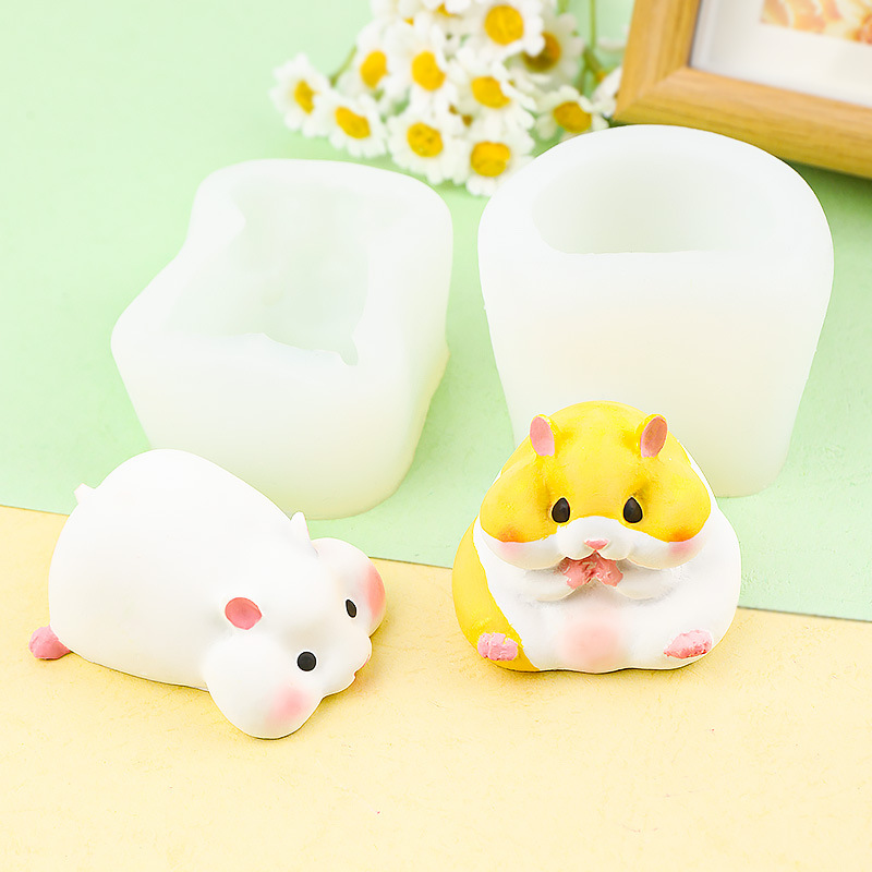 Candle Mold Silicone - DIY милая форма для хомяка, шоколадный