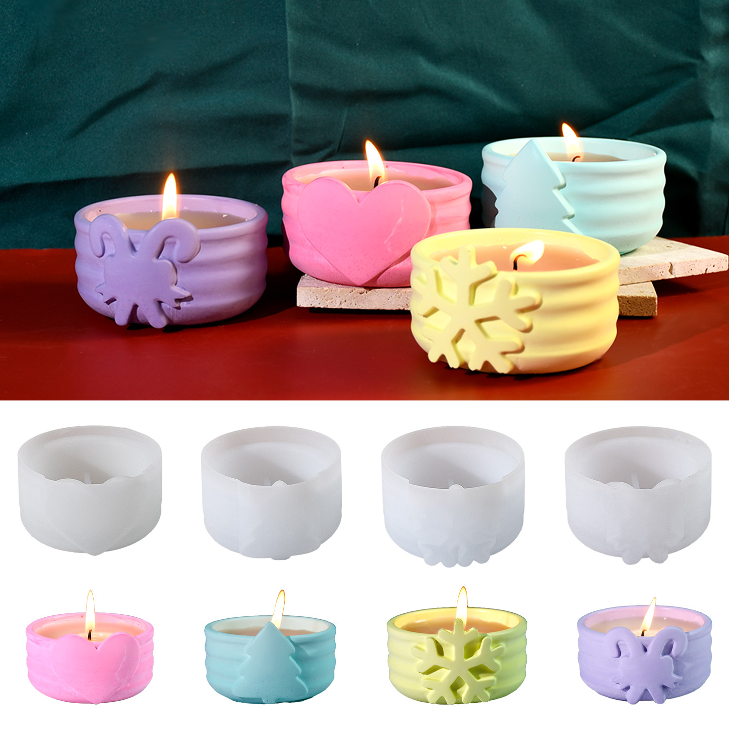 Candle Making Kit Xmas - Формы для рождественских свечей: силиконовые формы