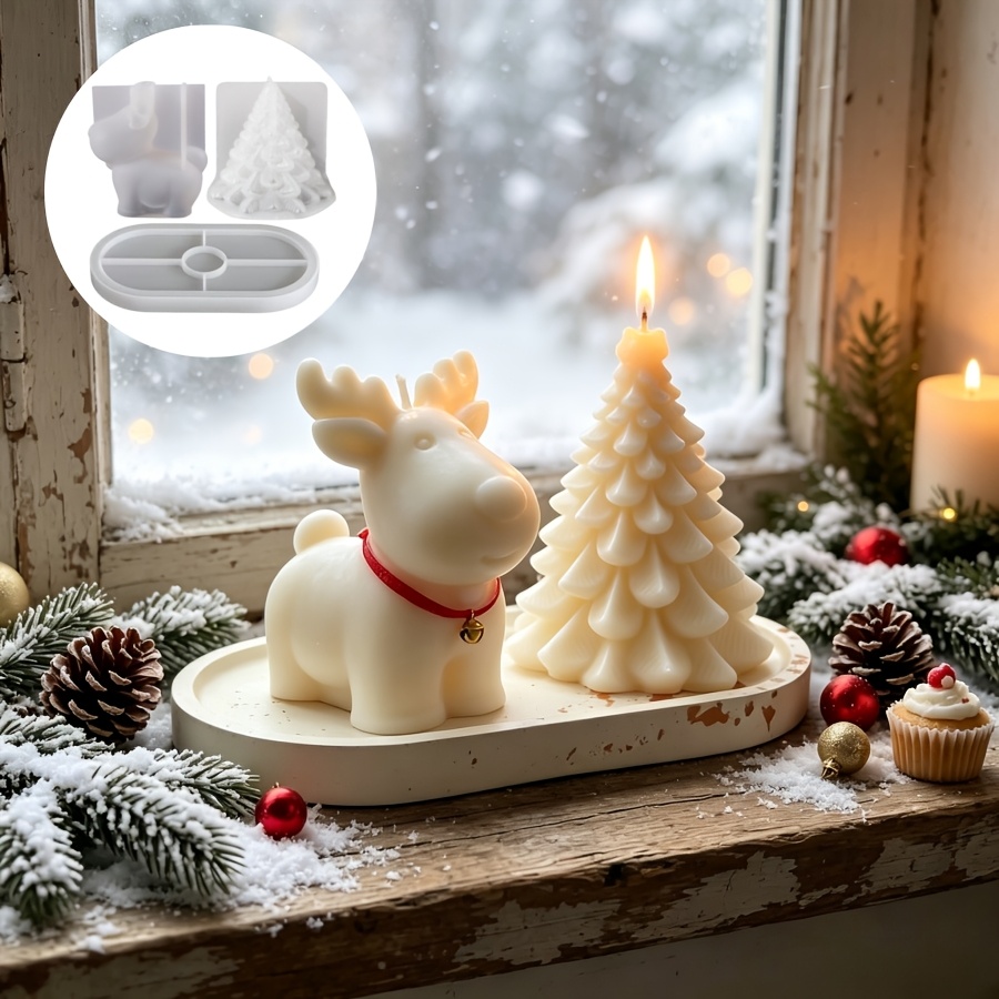 Candle Making Kit - Набор из 3 силиконовых форм для