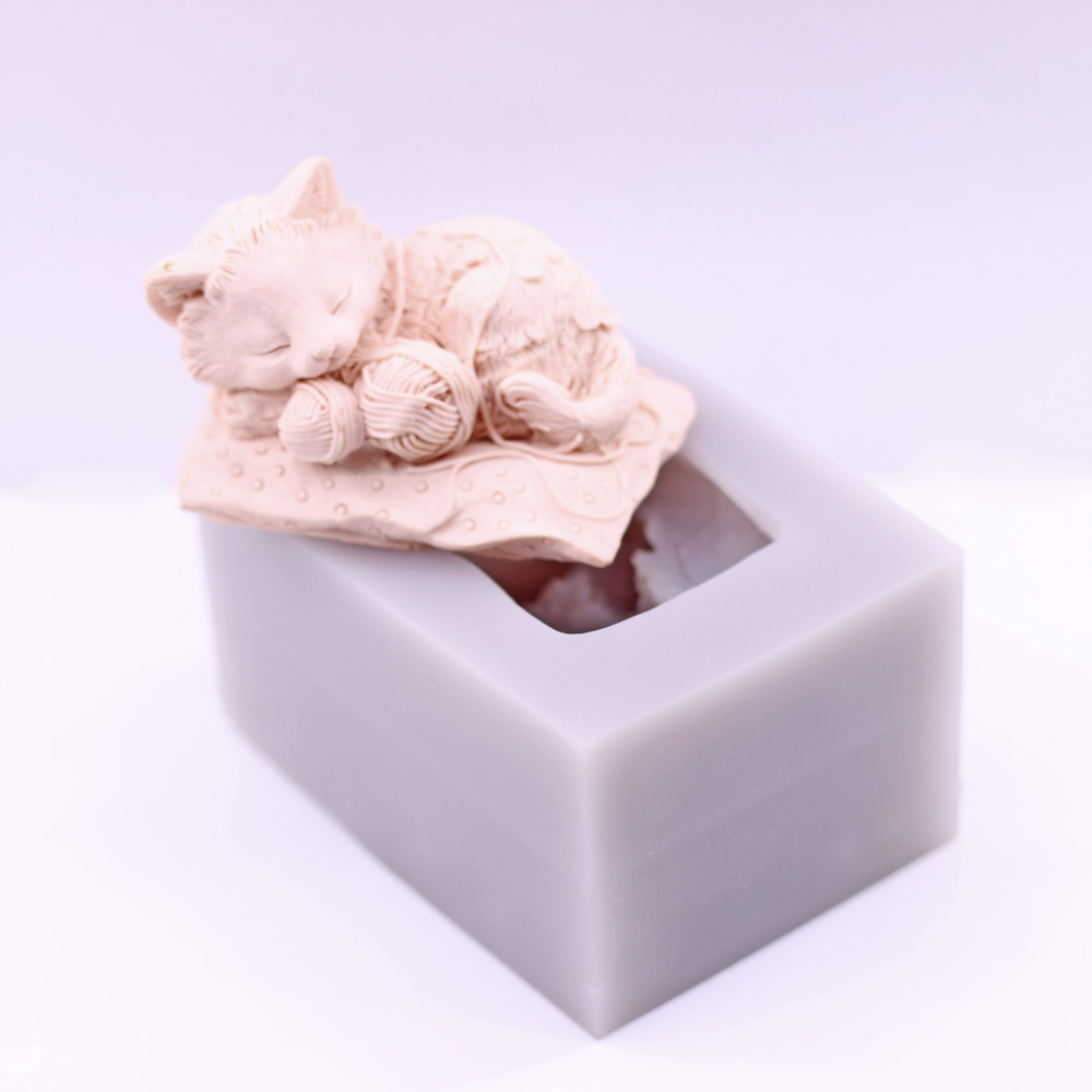 Силиконовая форма 3D «Кот, игр – обзор и цена Candle Making Yarn