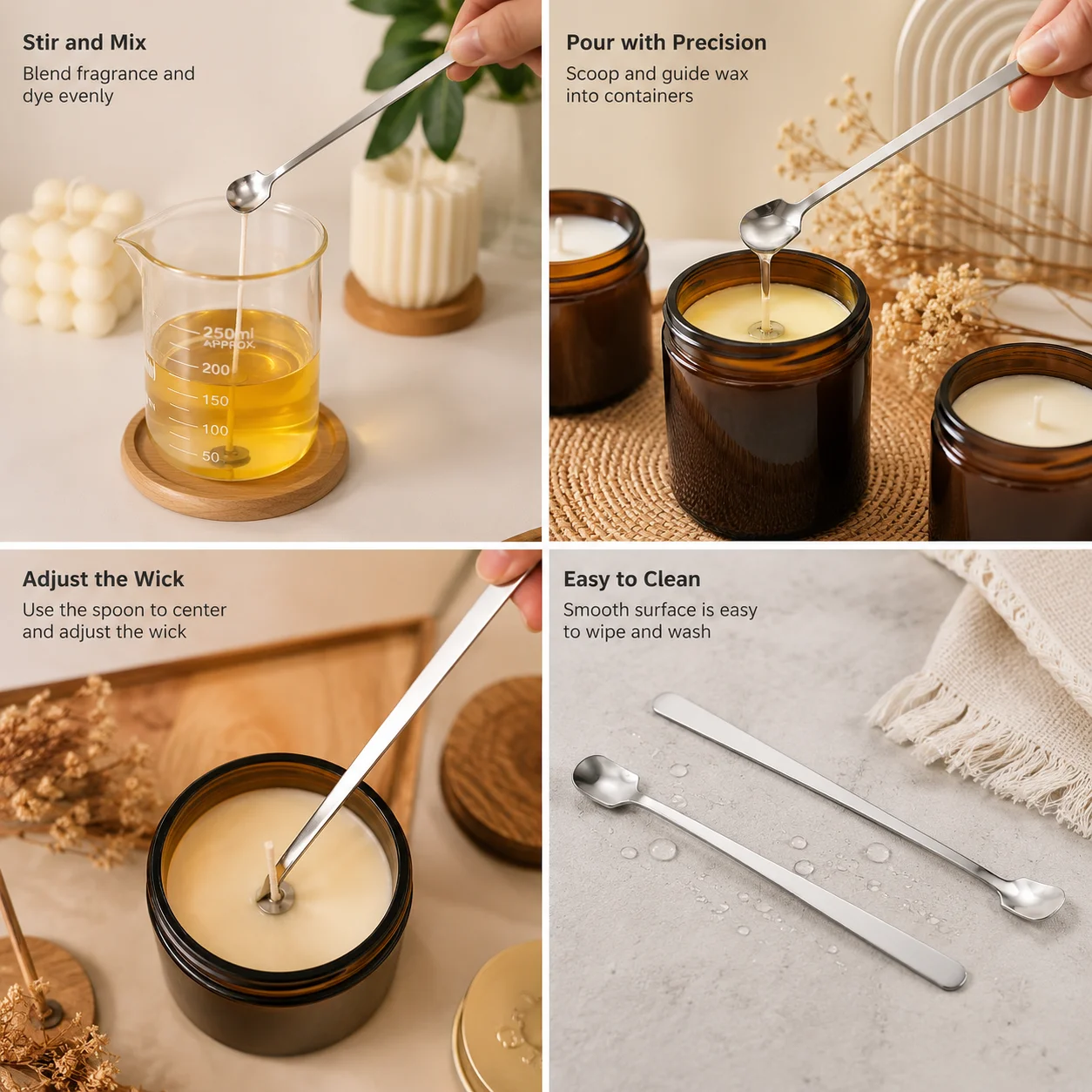 1/2 шт. Набор ложек для изгото – обзор и цена Candle Making Workshop