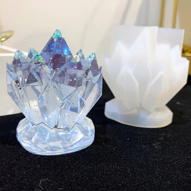 1 szt. Kryształowy klaster Dek – обзор и цена Candle Mold Silicone